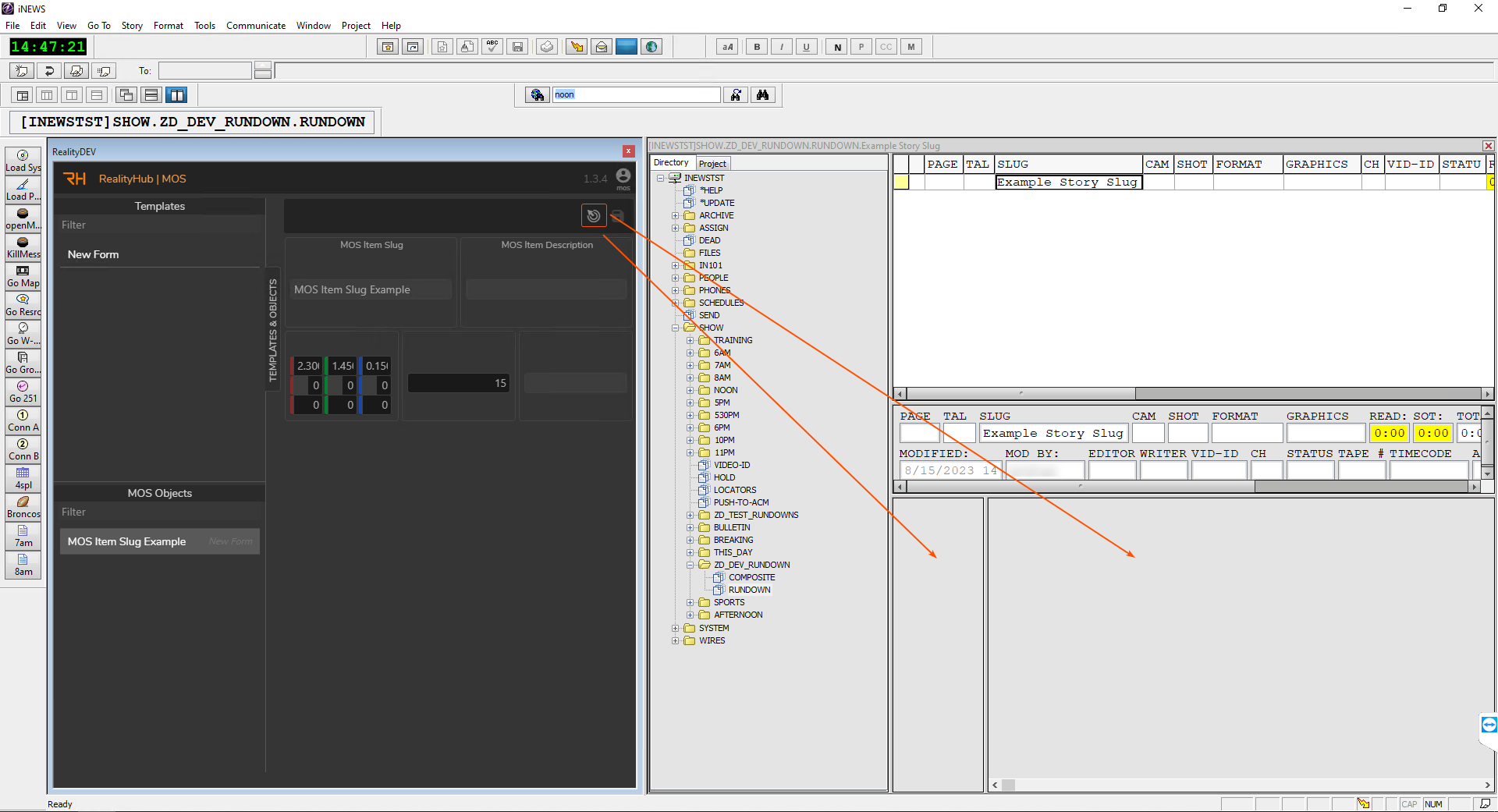 Drag and Drop MOS Item to Story